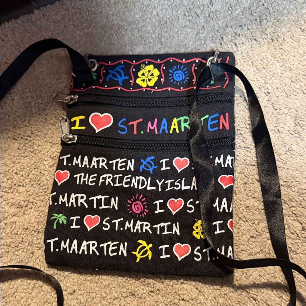 St. Maarten Black Crossbody Bag